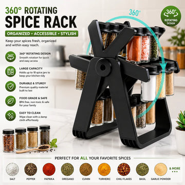 18 Jar Rotating Spice Rack.